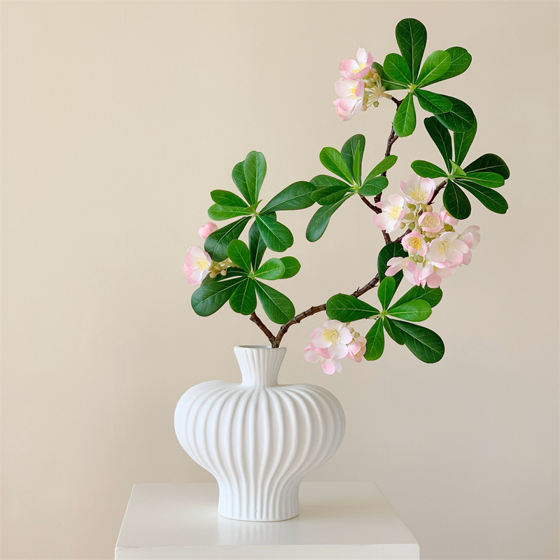 Impresión 3D Simulación de flores de paulownia, decoración de flores falsas, plantas verdes biónicas, plantas en macetas, sala de estar, decoración de mesa, decoración floral