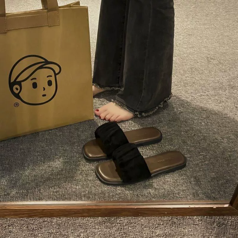 Низкий каблук (менее 3 см) дуб плоский низкий средний каблук на высоком каблуке сандалии тапочки женская обувь кожаная обувь женская повседневная спортивная женская обувь