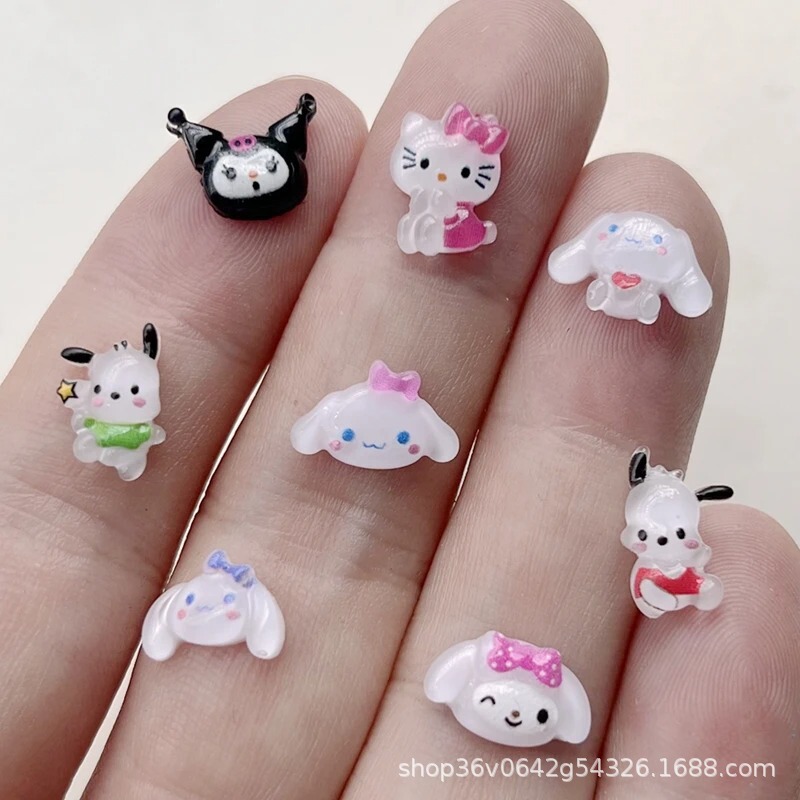 9*11mm Cute Sanrio Resin KT Cat Jewelry DIY Fashion Nail Art Deco Art Design Decoration Wholesale