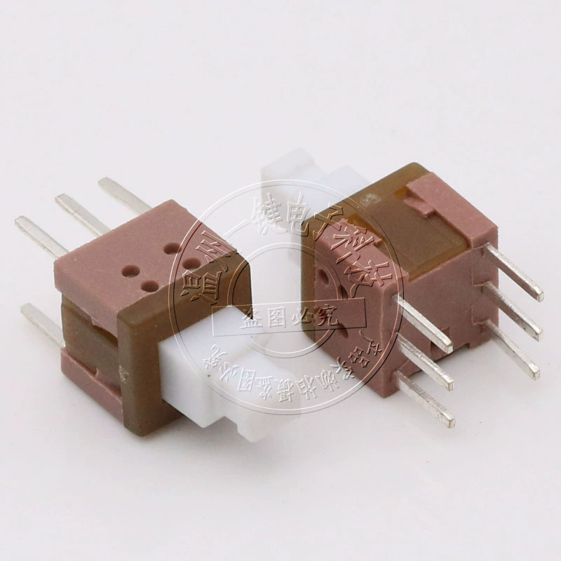 5.8*5.8mm Self/No Lock button switch 3/6 foot high flat head with horizontal bars single double -row boot connector