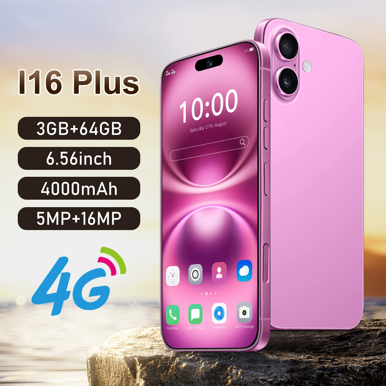 Мобильный телефон, умные часы, Intel Core i16, 16 Plus, 64G, 4G, Android