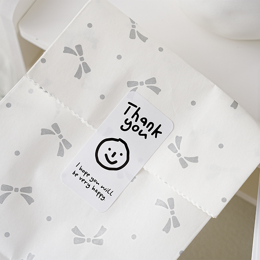 (2개) 40개 INS 스타일 흑백 심플 베이킹 장식 DIY 포장 스티커 비스킷 백 케이크 상자 밀봉 스티커