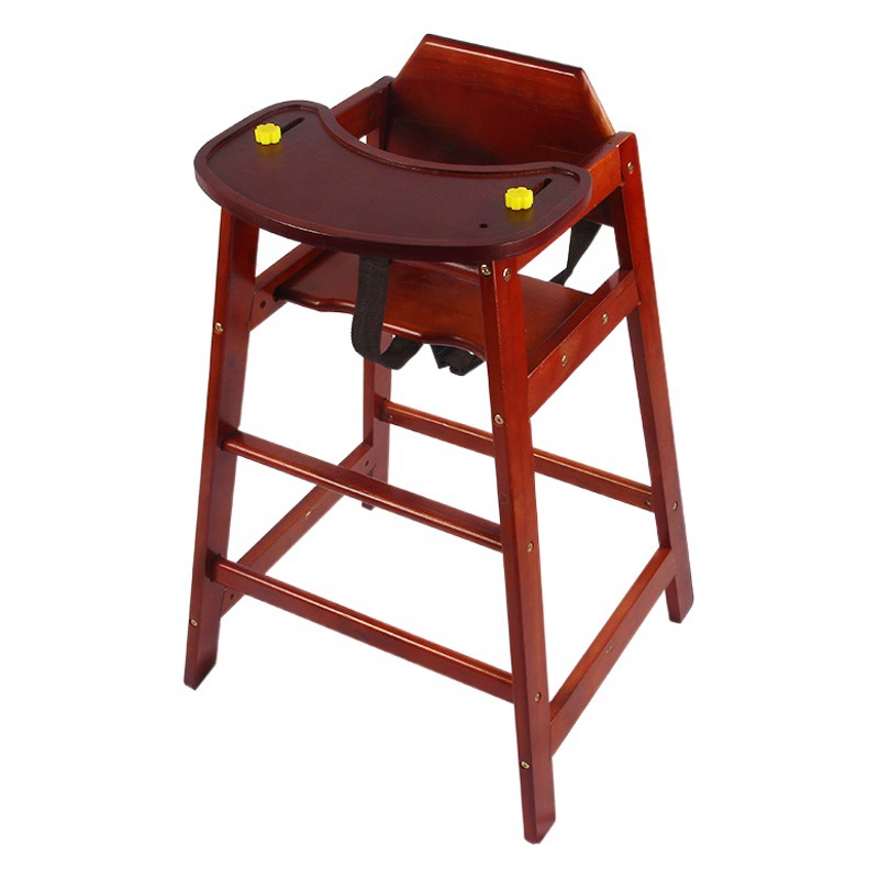 Детский обеденный стул Детский стул из массива дерева Ресторан Домашний обеденный стол Обеденная тарелка Регулируемый детский обеденный стул Стул