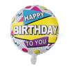 18 -inch birthday happy circular aluminum film balloon Happy Birthday aluminum foil balloon new children's toys