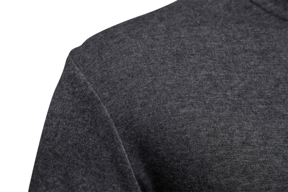Men's Turtleneck Shirt Long Sleeved Solid Colour Base Layer Top_voghion.com