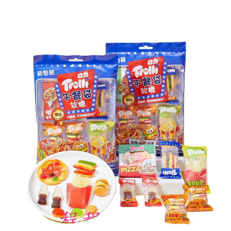Желейные конфеты (TROLLI) для ланча — набор разных форм и вкусов, смешанный пакет 77 г