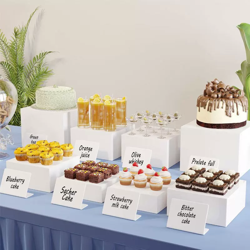 亚马逊热销亚克力空心五面盒自助餐提升架食品甜品展示道具工厂