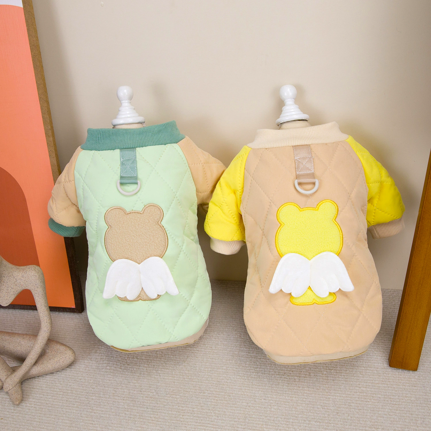 Одежда для домашних животных осенняя и зимняя новая одежда для домашних животных Одежда для собак Тедди Кошка Одежда 24 Angel Медведь Хлопковая одежда