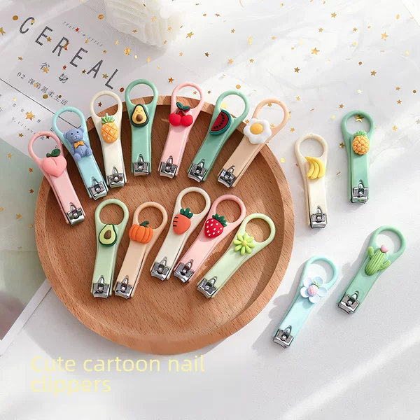 Cute Mini Macaron Nail Clippers, Travel Portable Household Nail Clippers, Cartoon Creative Manicure and Nail Trimming Scissors