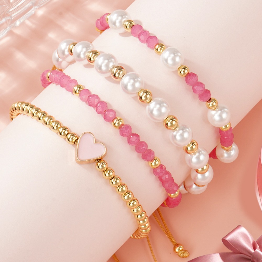 Geometric IG Style Vacation Imitation Pearl Bracelets Wholesale display picture 2
