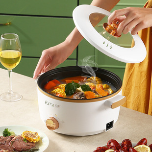 Multi-functional Electric Cooking Pot Electric Stir-frying and Cooking Integrated Pot Household Large Capacity Small Electric Pot Non-stick Pot Electric Hot Pot 3.5L