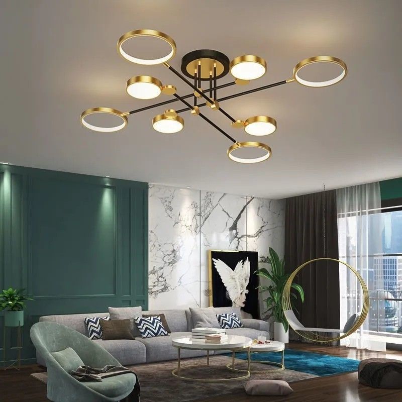 Nordic Lamps Modern Simple and Atmospheric New Creative Ceiling Bedroom Lamp Internet Celebrity Light Luxury Living Room Dining Room Chandelier