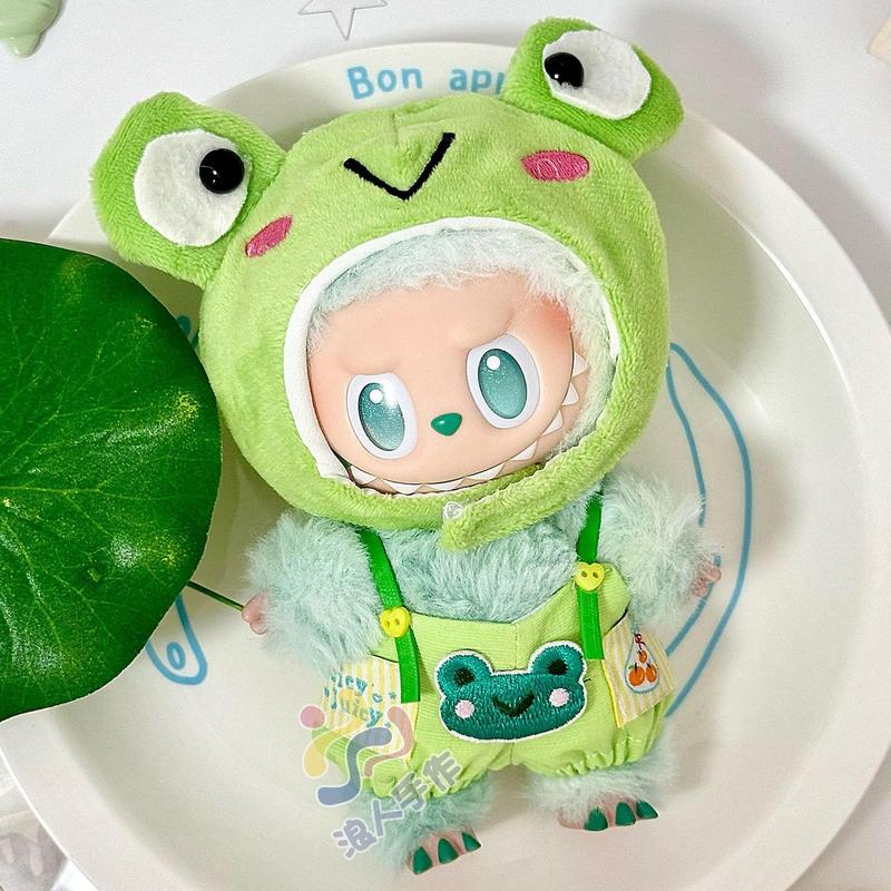 labubu3.0娃衣拉布布一代二代坐坐派对搪胶挂件可爱动物衣服17cm|undefined