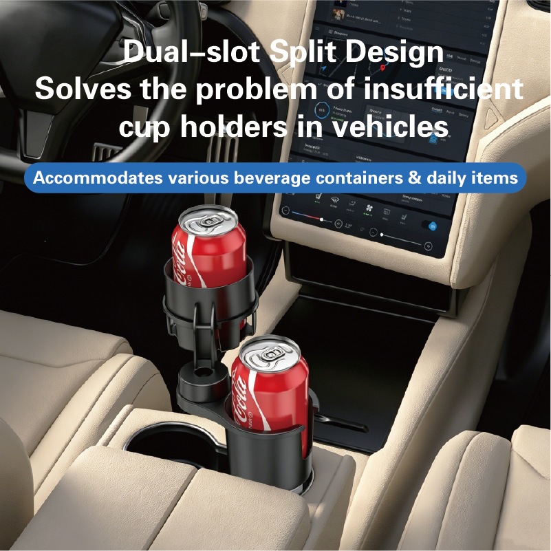 Car-mounted floating small table 360 ° Rotating multifunctional cup holder, dining plate tray, non-slip, wear-resistant, extended arm