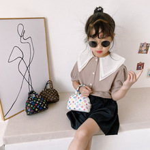 女童手提包2021新款欧美时尚斜跨儿童包包公主单肩贝壳小挎包洋气