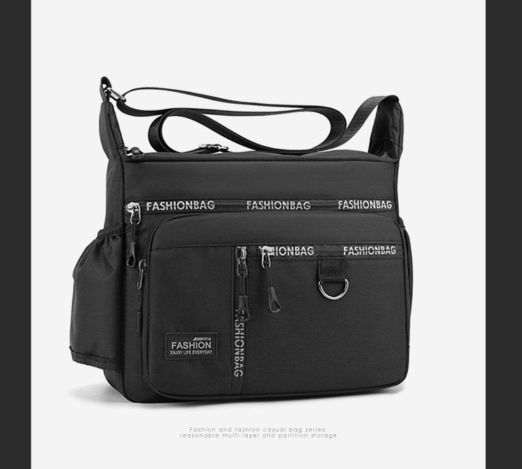 New 2024 men's bag, large-capacity casual men's crossbody bag, waterproof single-shoulder bag, multi-layered business versatile travel bag undefined