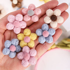 Japanese and Korean Style Wool Felt Plush Small Flowers Hair Accessories Hair Clips Decorative Accessories