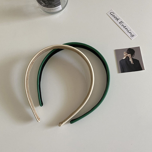 Korean retro fashionable PU leather headband French style girl's hairband hairpin when going out