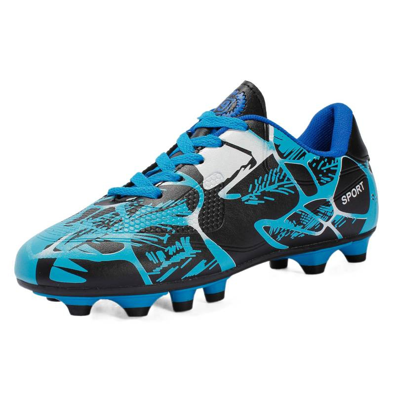 Zapatos de fútbol transfronterizos para adultos hombres y mujeres anti-deslizante artificial zapatos de entrenamiento de clavos de clavos largos estudiantes de primaria al por mayor