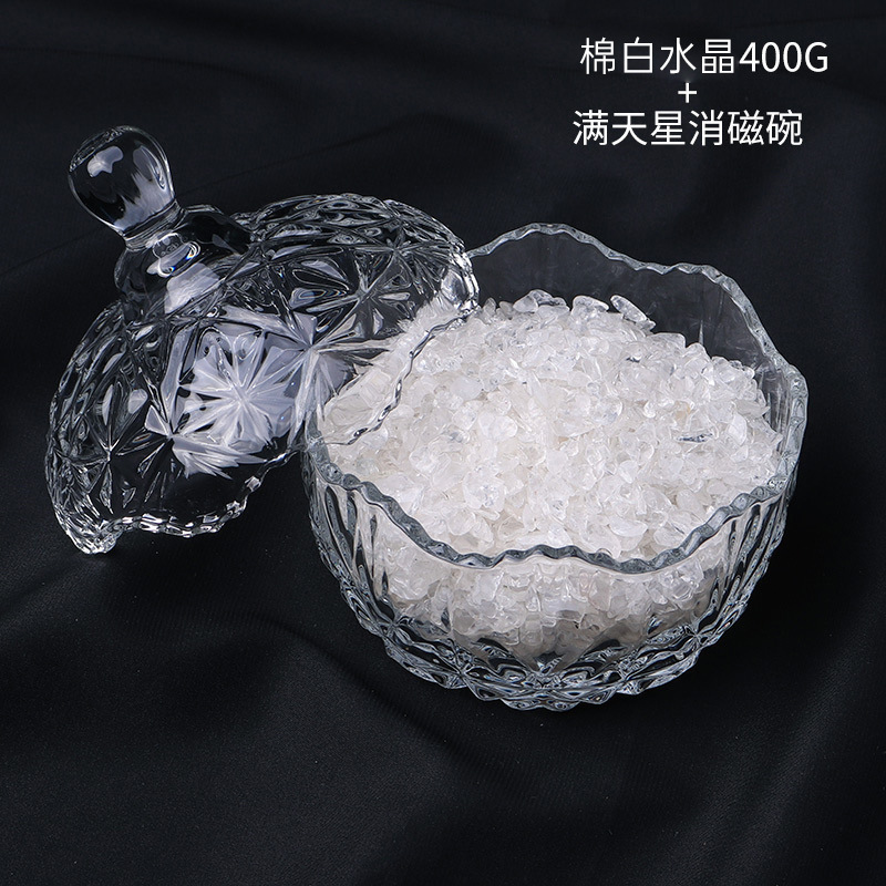 cristal natural piedra triturada desmagnetizante cuenco pulsera desmagnetizante energético cuenco de purificación para atraer la riqueza y el tesoro caja de almacenamiento utensilios adornos