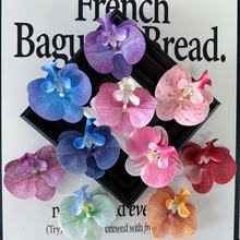 3D打印胶片仿真单朵蝴蝶兰花头胸花喜糖盒装饰花簪花头饰发夹假花