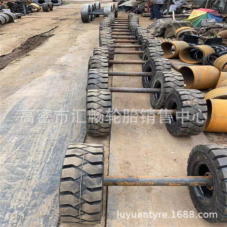 平板车 实心轮胎 轮胎  28*9-15 6.50-10 轴长可定