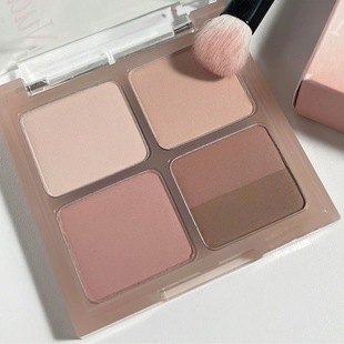 So Gentle! Five-Color Daily Light-Faced Work Clothing Makeup, Fully Matte Low-Saturation Lotus Root Powder, Brown Plate, Milk Tea Earth