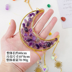 AliExpress Foreign Trade: Natural Crystal Gravel, Moon & Sun Catchers, Garden Window Sills, Crystal Wind Chimes, and Decorative Hanging Ornaments