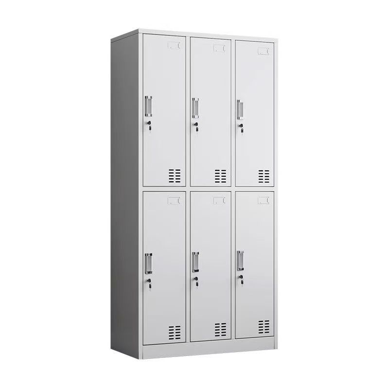 Armario de acero dormitorio de personal con cerradura armario de hierro gimnasio armario de baño armario de cuatro puertas armario de almacenamiento