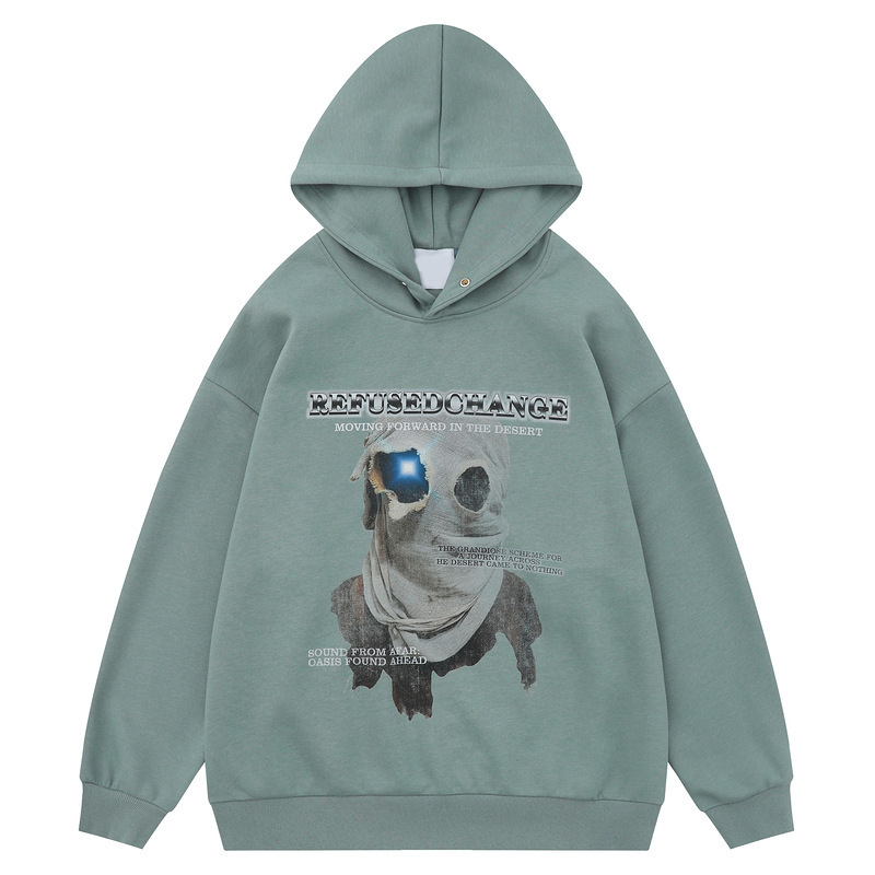 YPRS Men's European and American High Street Graffiti Printed Hooded Sweater Men's and Women's Fashion Brand Loose Couple Casual Jacket Wholesale