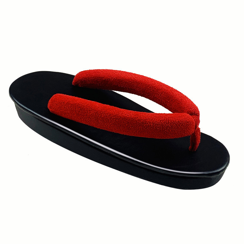Chinese-Style Clogs Japanese Women's Slippers Wooden Clogs High-Heeled Flip-Flops Chinese Thick-Soled Clogs Slippers