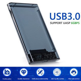 Notebook 2,5 pulgadas caja transparente SSD externa móvil caja de disco duro USB3.0/3,1 caja de disco duro de estado sólido