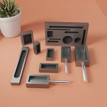 石墨槽手柄槽Graphite trough定制石墨流槽打金铸锭熔炼用石墨槽