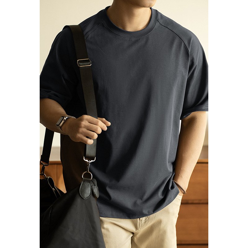 【7A抗菌日焼け止めテクノロジー】ソロナ 半袖Tシャツ メンズ 2025夏 ラグランスリーブ ルーズワイドバージョン ボトリングシャツ|undefined