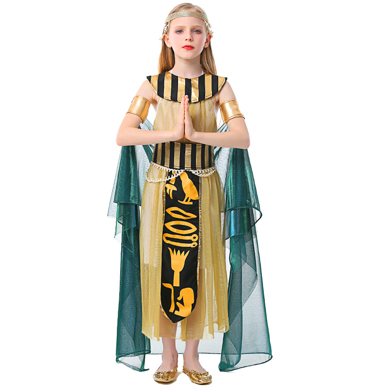 Halloween traje de los niños cosplay faraón egipcio Cleopatra etapa drama rendimiento ropa baile