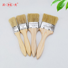 Paintbrush 1-8 inches manufacturer wholesale, thick wooden handle bristle brush, ship flat oil brush, barbecue tool brush bristle