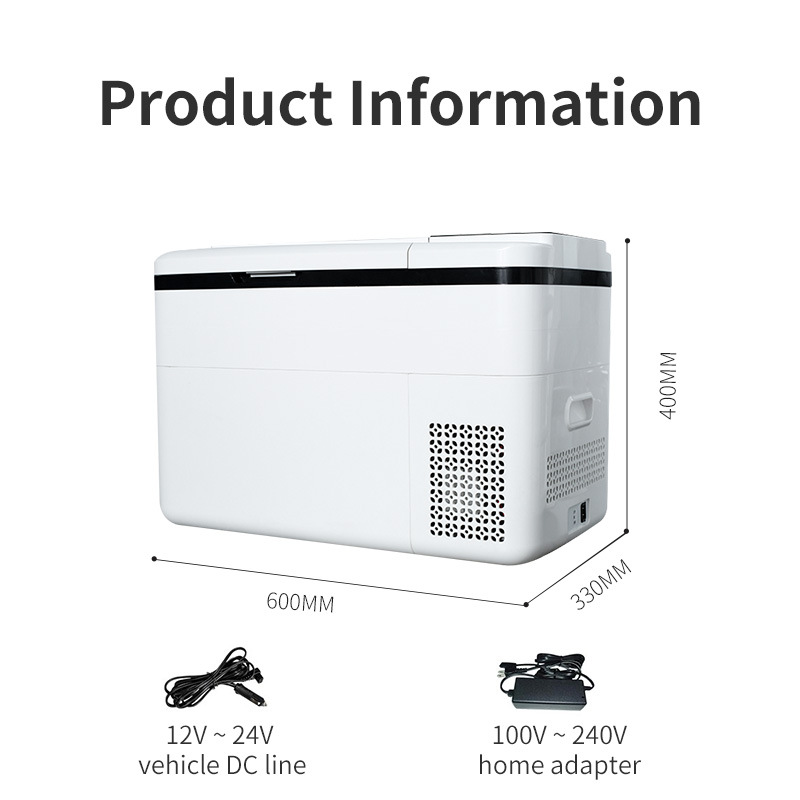 Refrigerator 28L Car Refrigerator Household Small Cooling and Heating Box Dual-Use for Car and Home Student Dormitory Mini Refrigerator