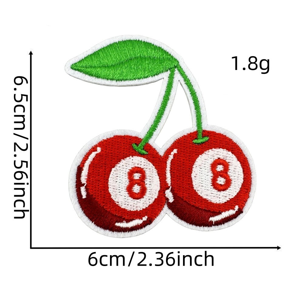 3g Weight Clothing Sticker Patches Classification 1 Piece, 1 Set Quantity Nonwoven, Polyester Material Letter, Cherry Pattern Cute Style 1 Piece 1 Set Cute Letter Cherry Nonwoven Polyester Clothing Sticker Patches 无