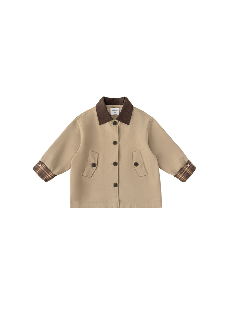 Youbao ropa para niños chaquetas para niñas otoño nuevos tops para niños ropa de otoño gabardina de solapa de estilo occidental para niños grandes y niñas