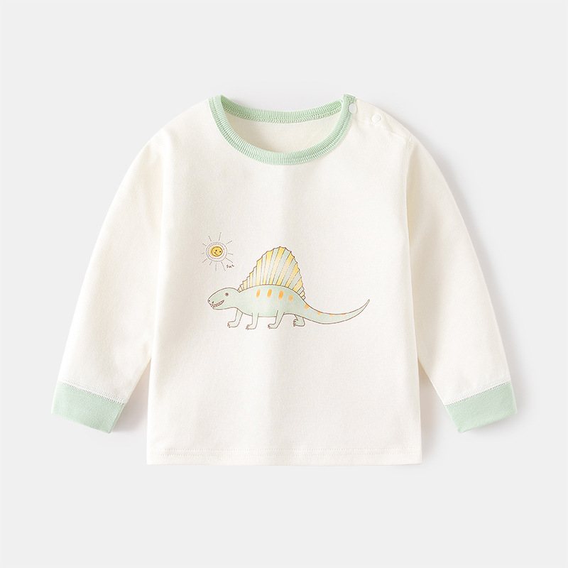 Baby Autumn Clothes Ucso Home Single Top for Boys and Girls Spring and Autumn Baby Innerwear Underwear Tunic Top for Kids with Shoulder Opening