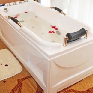 Acrylic Small Bathtub Luxury Surf Massage Constant Temperature Heating Independent Tub European Style Home Bath