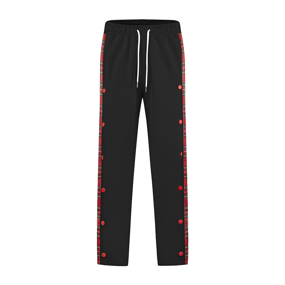 Herren Sweatpants Gerade Freizeithose Mit Schnallengürtel_voghion.com