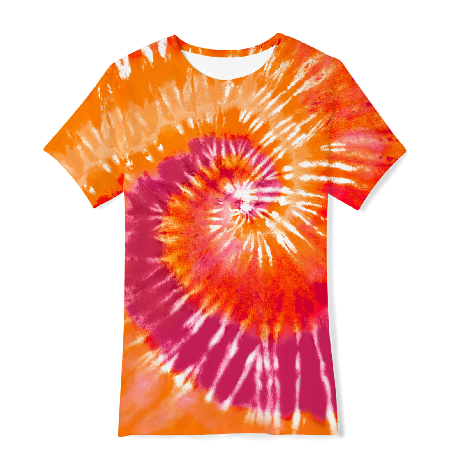 Camiseta de manga corta holgada de verano con pigmento de siete colores para niños, con estampado digital 3D de comercio exterior transfronterizo.