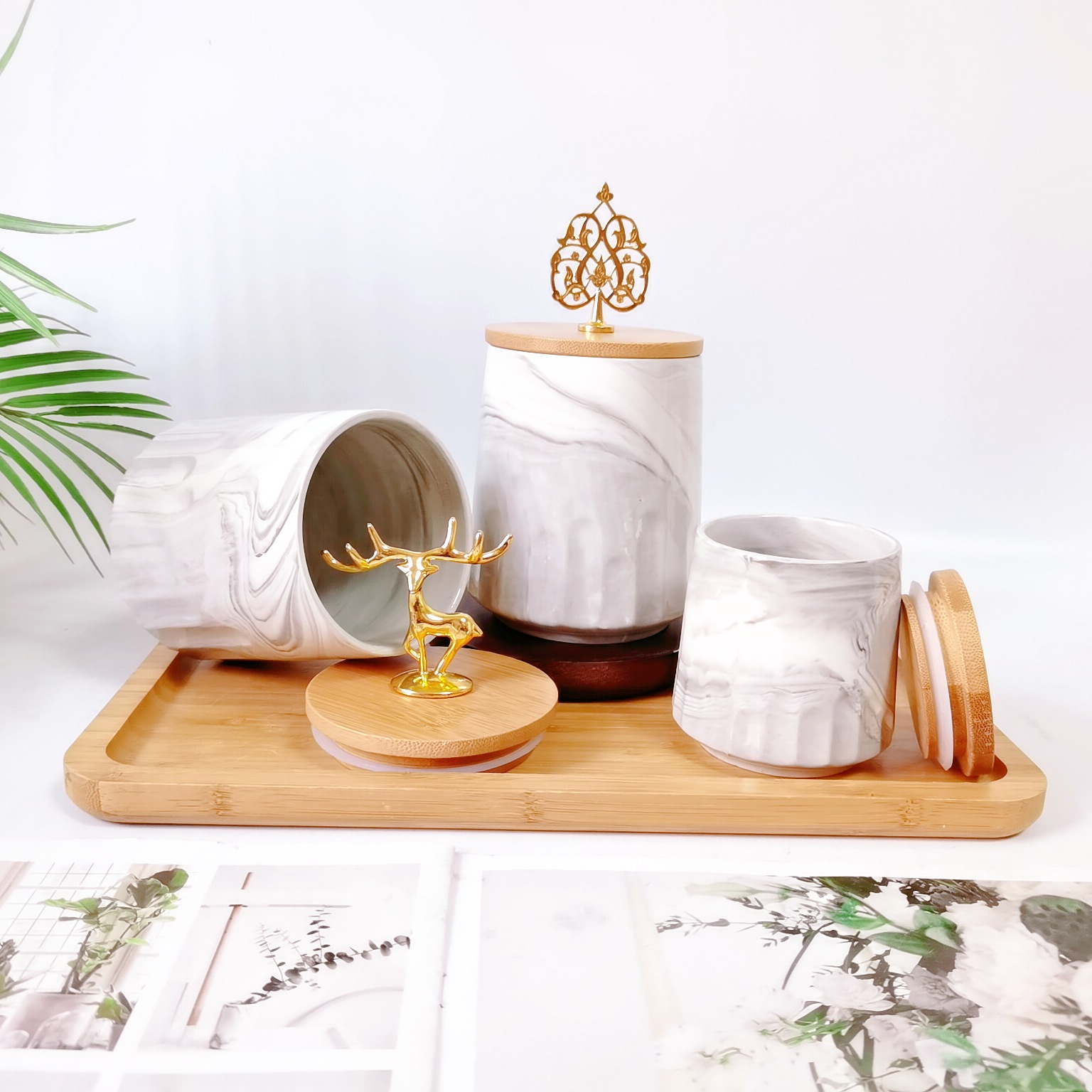 Transfronterizo de exportación jasador de cerámica jarra de condimento de cerámica de color suelo sellado tarro de almacenamiento tarro de café