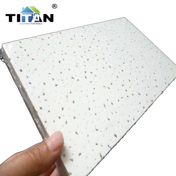 Exportación a Filipinas 600X600 fabricante de tableros de lana mineral absorbente de sonido a prueba de humedad tablero de lana mineral absorbente de sonido