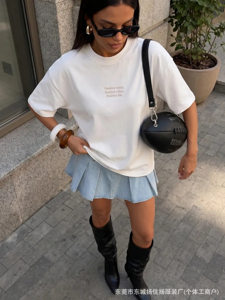 Cotton summer fashionable short sleeve T-shirt