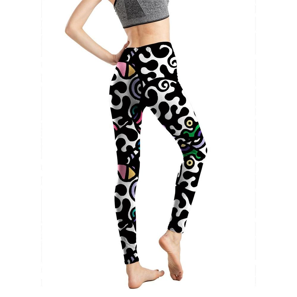 Л leggings из молочного шелка с принтом абстрактных букв, укорочённые брюки для женщин, цветы на ногах в европейском и американском стиле