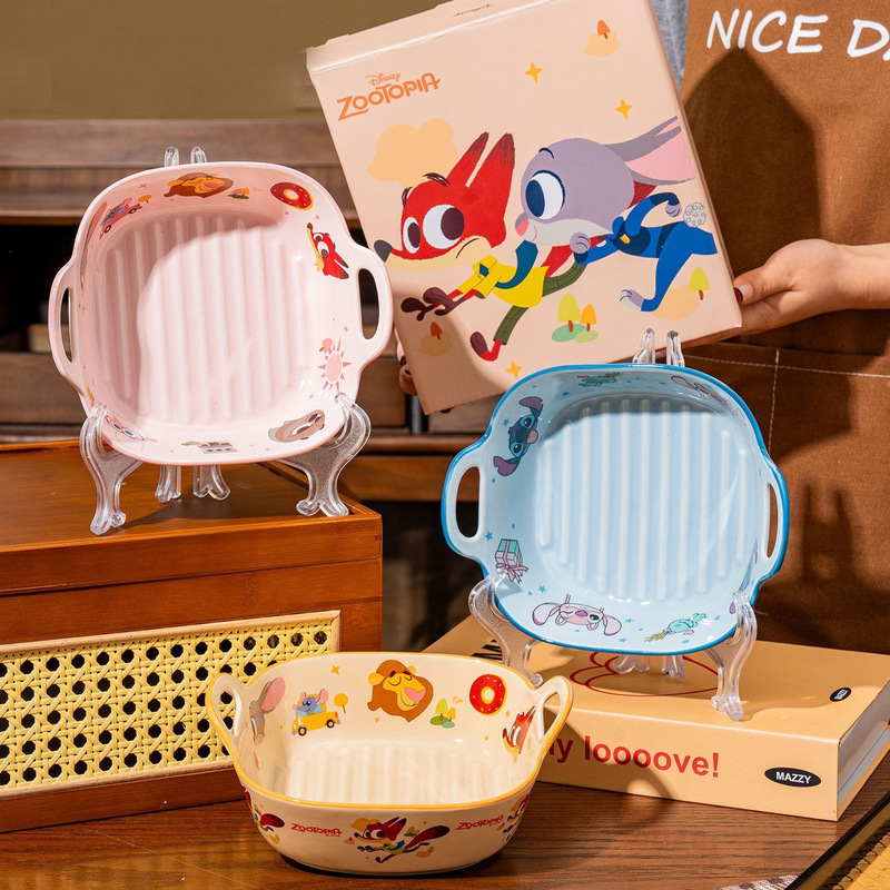 Disney/Disney Cartoon Square Baking Tray Judy Cute Double-Ear Household Baking Tray Fruit Tray Square Tray Disney/Disney Cartoon Square Baking Tray Judy Cute Double-Ear Household Baking Tray Fruit Tray Square Tray