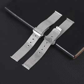 欧米加海马007手表带高档双按蝴蝶扣自动 20mm快拆不锈钢表带拉丝