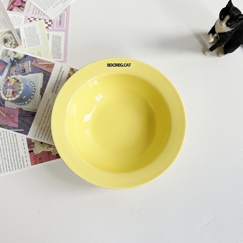 BD 猫ボウル セラミック マカロン 高価値 猫用食事缶詰 猫用丼 飲料水 首の保護 身長を伸ばす 転倒防止ボウルスタンド|undefined
